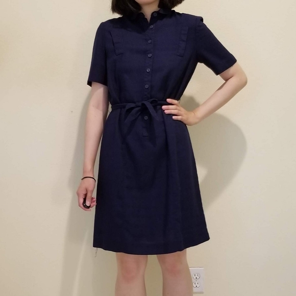 Vintage Schrader Sport Blue Shirtdress - Picture 2 of 6